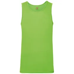 Fruit of the Loom Performance Vest Herren Tank Top Sport Shirt Fitness NEU, lime, S