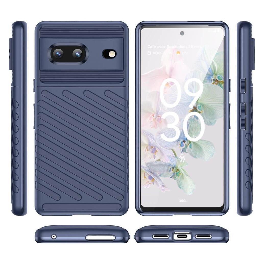 Cover-Discount Google Pixel 7 - Textur Gummi Hülle blau (Google Pixel 7) (660111059C)