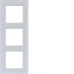 Hager WAD8300GWM Rahmen 3fach, A.8, Glas lichtweiß matt