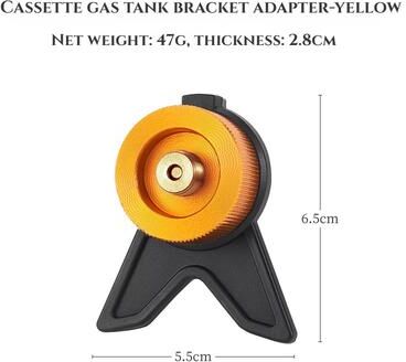 Inspire Daily Merch Butane Gas Adapter For Camping Stoves Portable Nozzle Bottle Conversion Joint With Screw Valve yellow