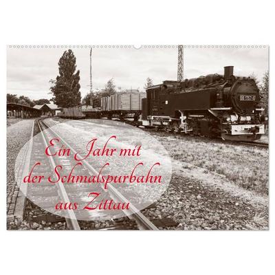 Ein Jahr mit der Schmalspurbahn aus Zittau (Wandkalender 2026 DIN A2 quer), CALVENDO Monatskalender