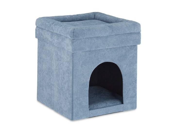 Relaxdays Kattenmand poef grijs