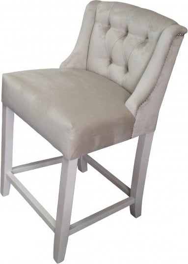 Set van 2 design barstoelen van velvet stof