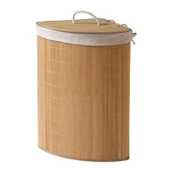 ECK-WÄSCHEKORB aus bambus 35/35/60 cm