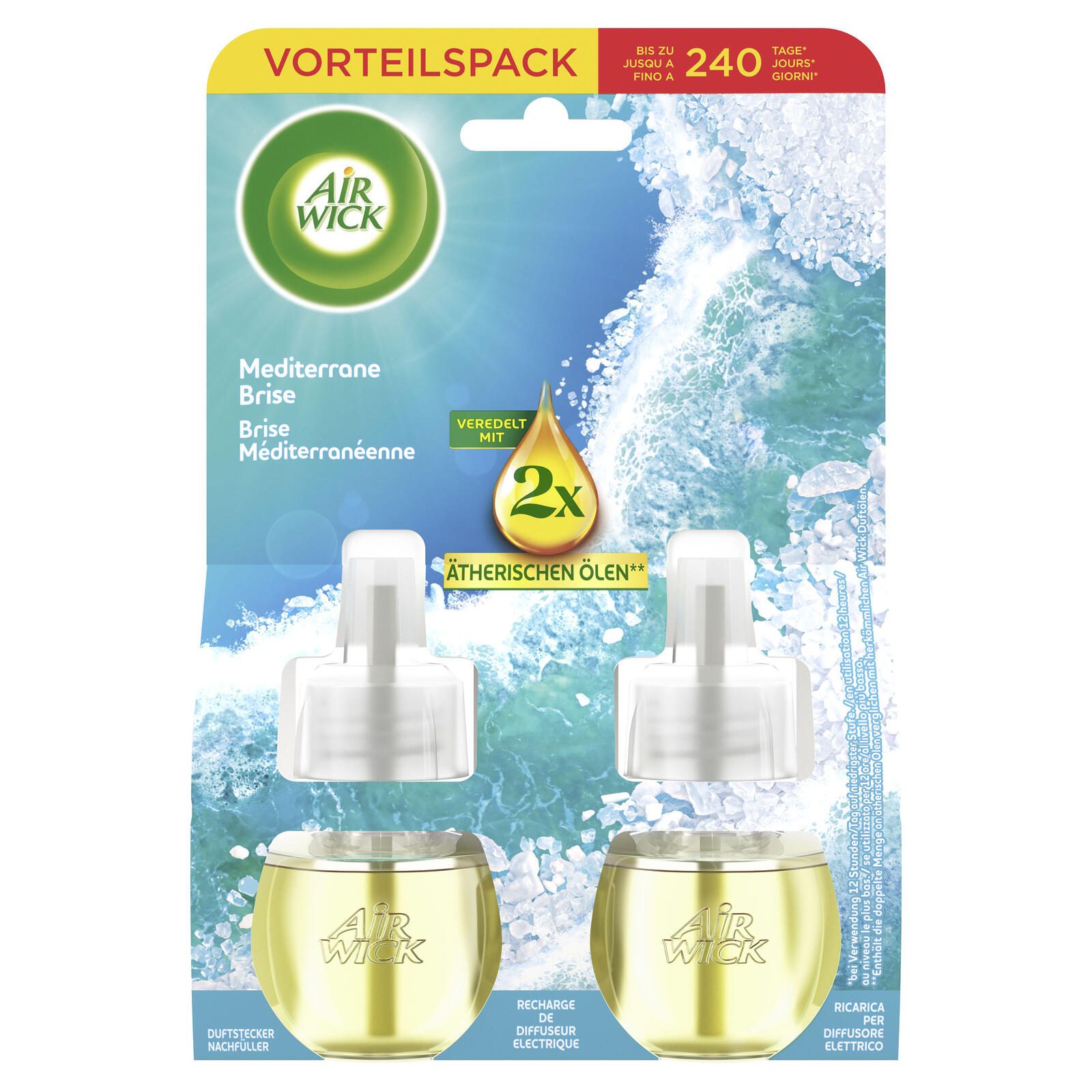 AIRWICK DUO Raumduft-Nachfüller Mediterrane Brise 2x 19 ml 3308107