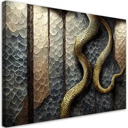 WANDBILD gold glamour schlange