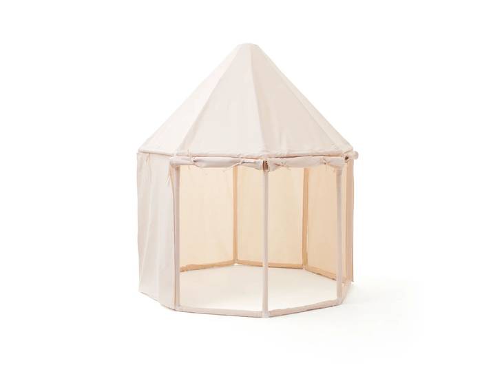 Kids Concept - Spielzelt Pavillon, Ø 122 x H 142 cm, beige