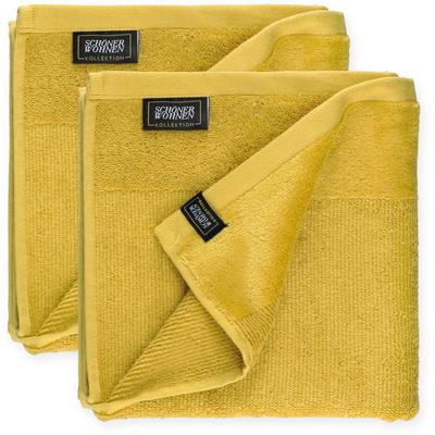 Handtücher "Sense", gelb, B:50cm L:100cm, Frottee, Obermaterial: 100% Baumwolle, SCHÖNER WOHNEN-KOLLEKTION, Handtücher, mit Velourborte, hautschmeichelnde Airtouch Qualität, super weich