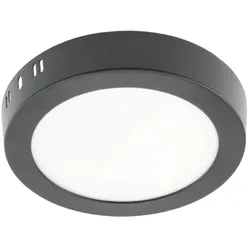 13w LED Aufputz Deckenlampe Deckenpanele Deckenleuchte in schwarz rund|Ø170mm|Neutralweiß|1020 Lumen
