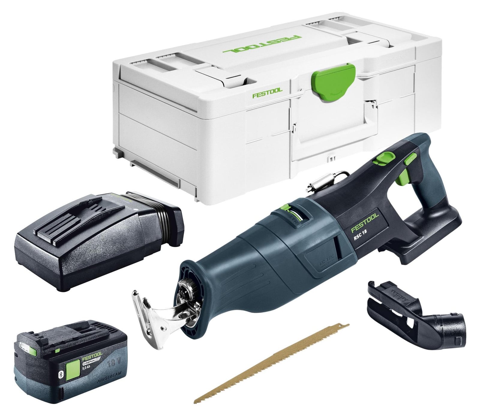 Festool RSC 18 EB-Basic accu-reciprozaag 18 V borstelloos met 1x 5,0 Ah accu en oplader in Systainer
