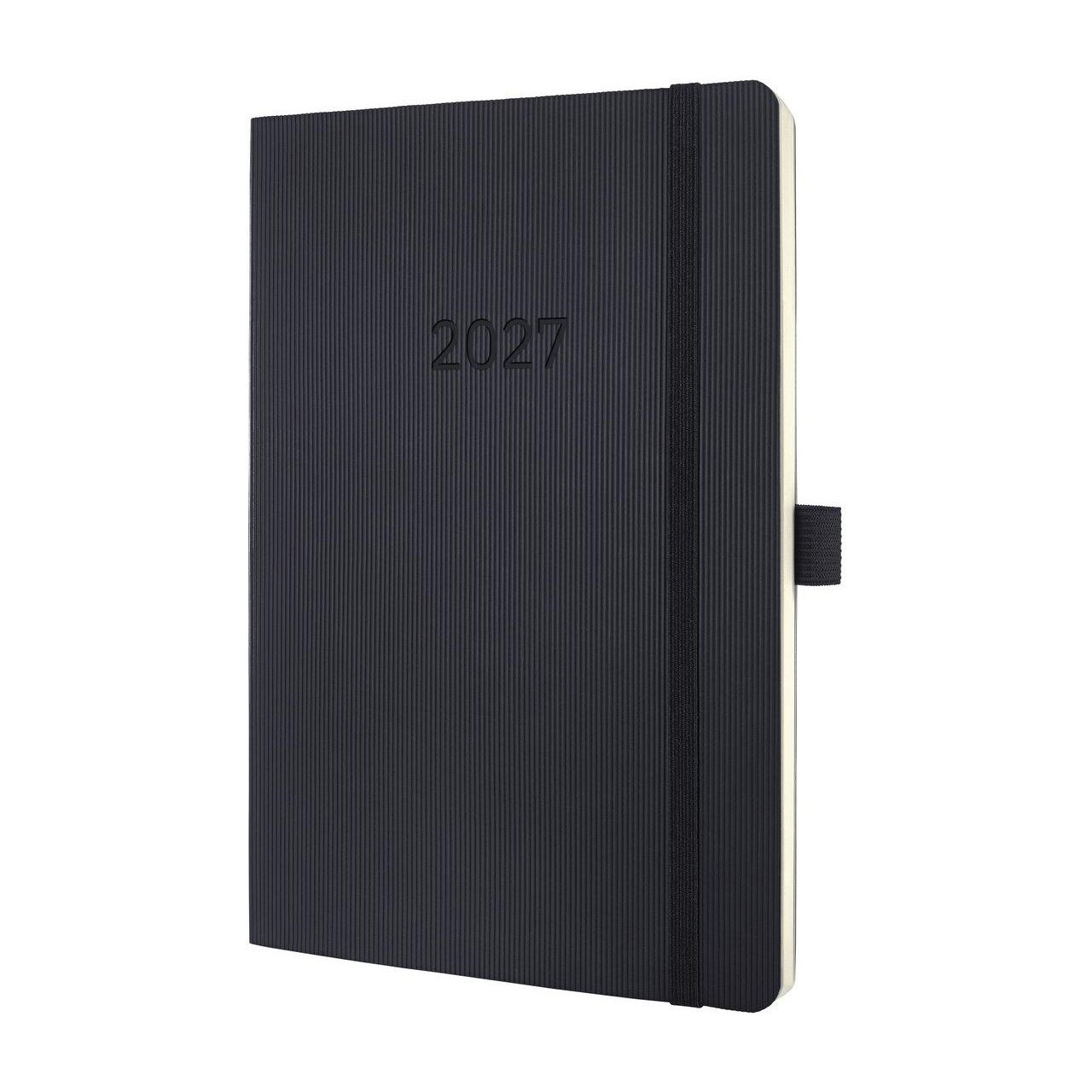 SIGEL Wochenkalender Conceptum 2027 ca. A5 Softcover schwarz, 1 St. geriffelter Kunststoff-Einband