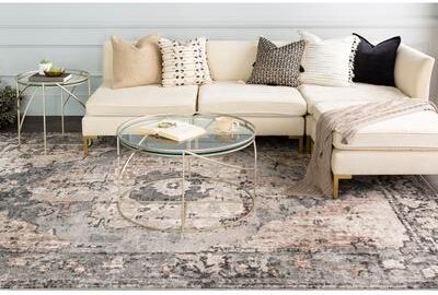 Livabliss Amalia Distressed Medallion Area Rug
