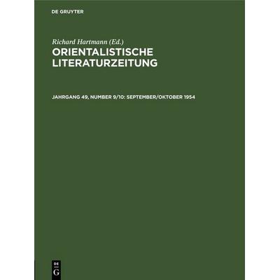 September/Oktober 1954, Gebundene Ausgabe von , De Gruyter, 978-3-11-259345-5