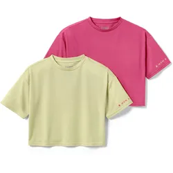Tchibo - 2 Kinder-Sportshirts - Mädchen - Gr. 170/176 - hellgrün