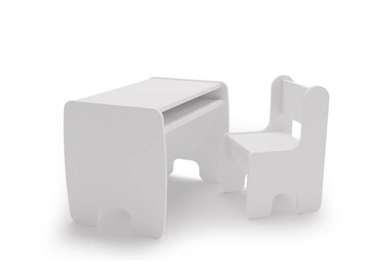 Raumhirsch Furniture Kindersitzgruppe – Kindertisch & Stühle, Kindermöbelset, Maltisch mit Hocker
