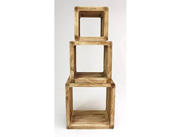 FRANK FLECHTWAREN Regal-Cubes Geflammt, 3er Set
