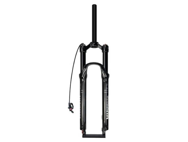 HIMALO Mountainbike Luftfederung Gabel 26/27.5'' Federweg 120mm MTB-Gabel Zugstufe Einstellbar 1-1/8 Gerade Scheibenbremsgabel QR 9x100mm Ferngesteuertes Lockout (Size : 26'')
