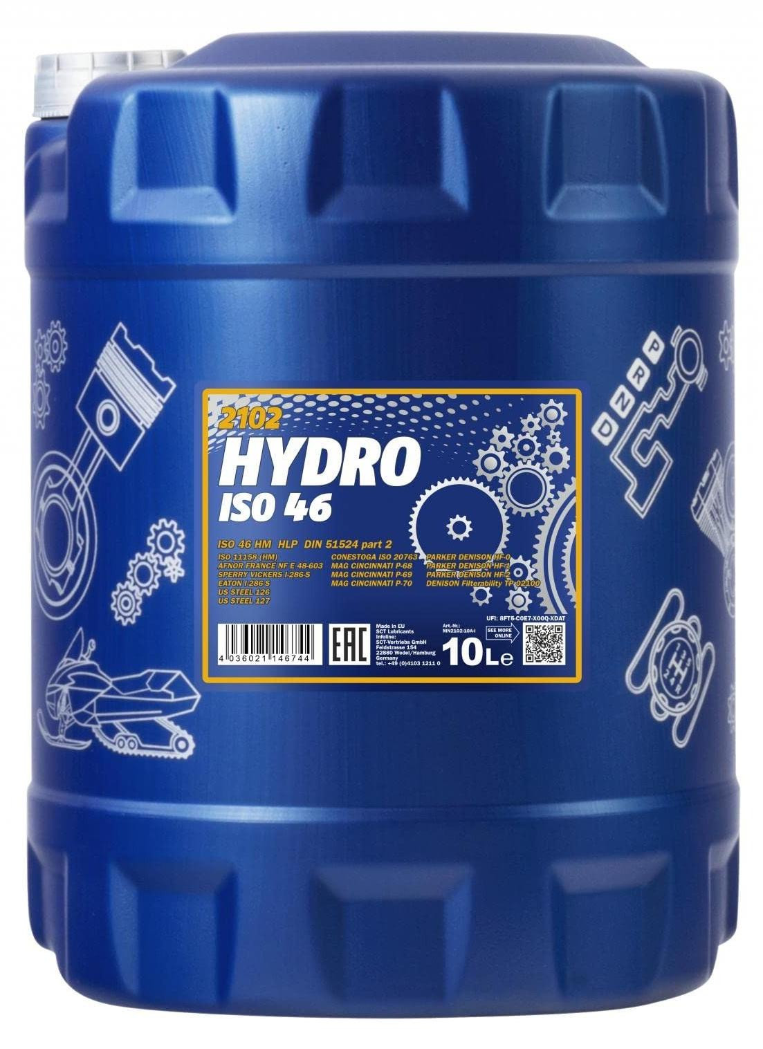 Minerale hydraulische olie voor apparatuur, 10 liter