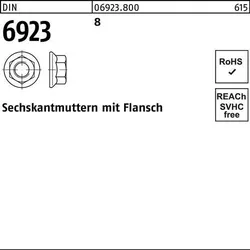 Sechskantmutter DIN 6923 Flansch M16 8 50 Stück