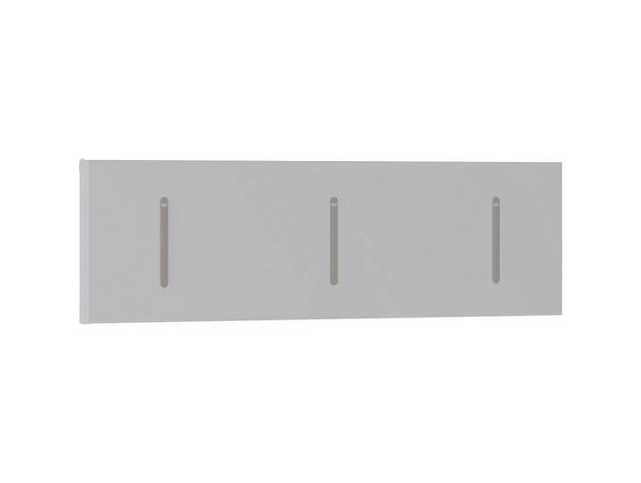 Moderano Hakenleiste, Weiss, Metall, Holzwerkstoff, 100x25x3 cm, Garderobe, Garderobenpaneele, Wandgarderobe