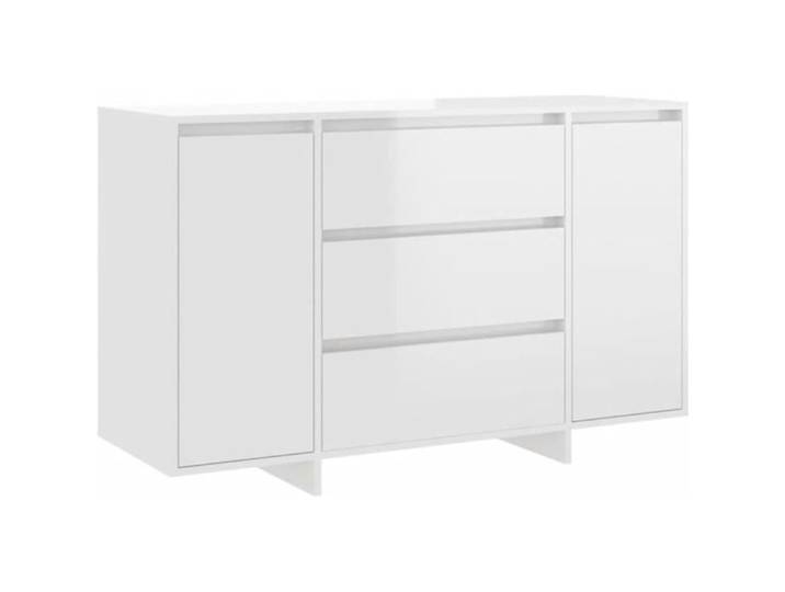 Buffet de Cuisine - SVP- MODERNE - Armoire Salon avec 3 tiroirs Blanc brillant