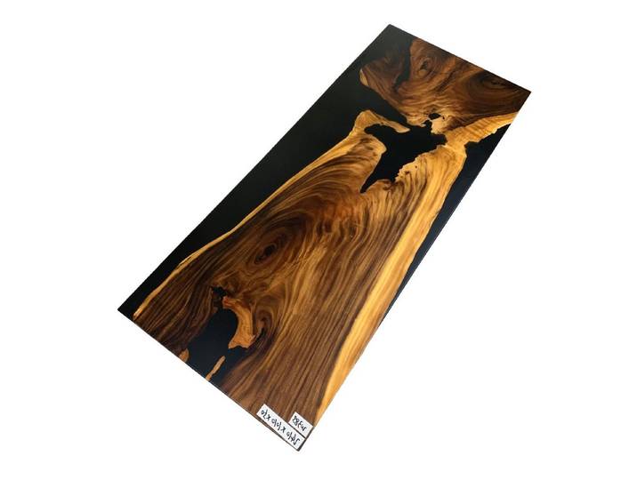Xlmoebel Esstisch Esstisch aus Echtholz und Epoxidharz im Wasserfall-Design (Esstisch), Hergestellt in Europa