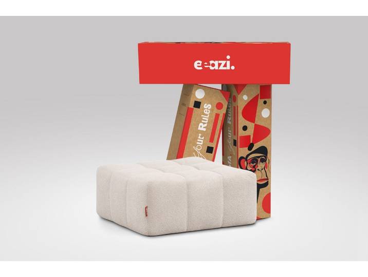 Modul-Hocker Beige – 86 x 86 cm
