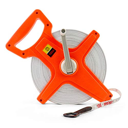 QWORK glasvezel meetlint, dubbelzijdig, 100 m