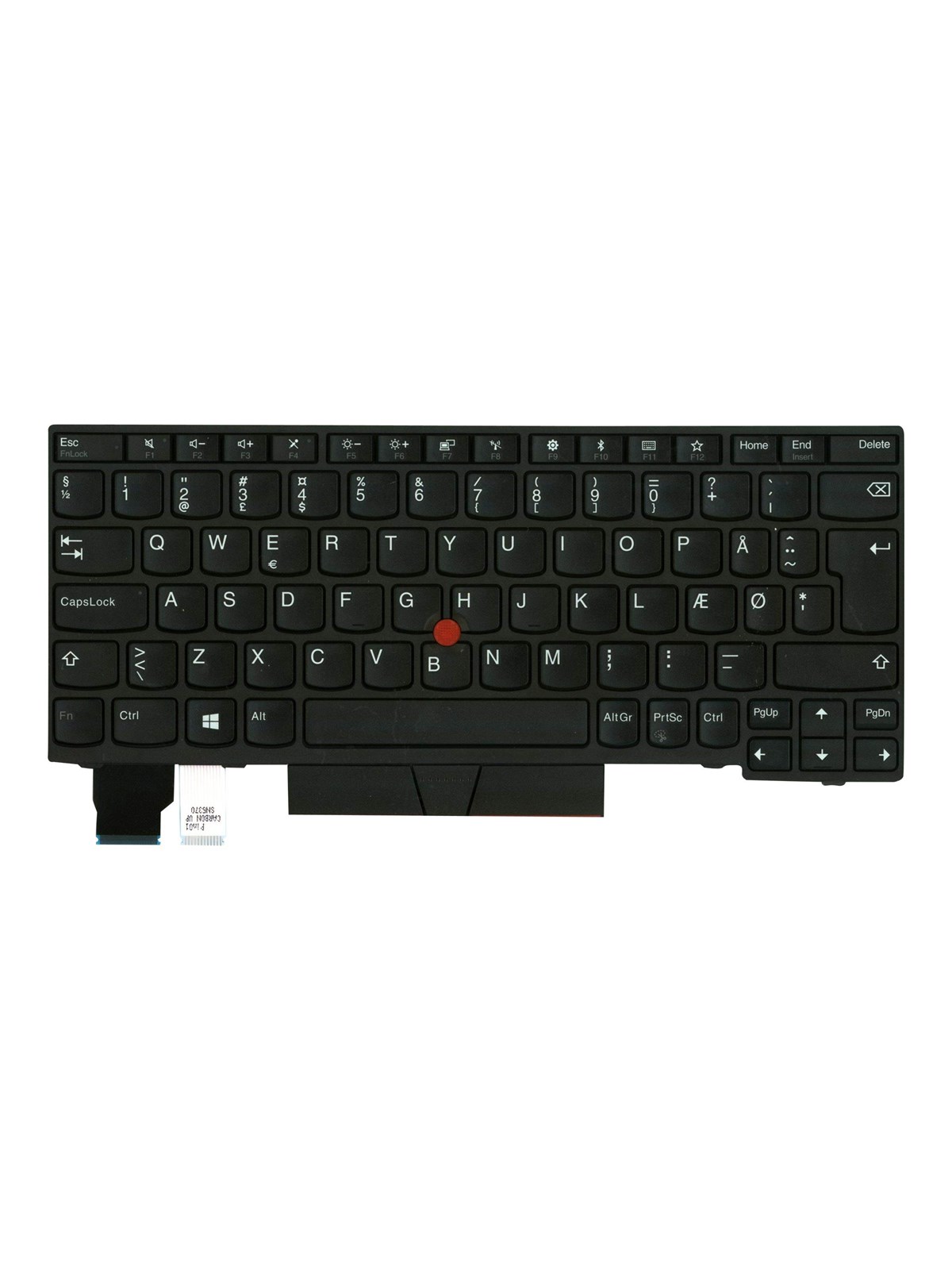 Lenovo Lite-On - Laptop Ersatztastatur - Dänisch - Schwarz