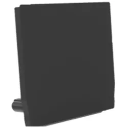 RADIUM Endkappe für Profil + Cover M, Endcap MEDIUM U-Profil FLAT 27/23.8, schwarz RAZTPA3197