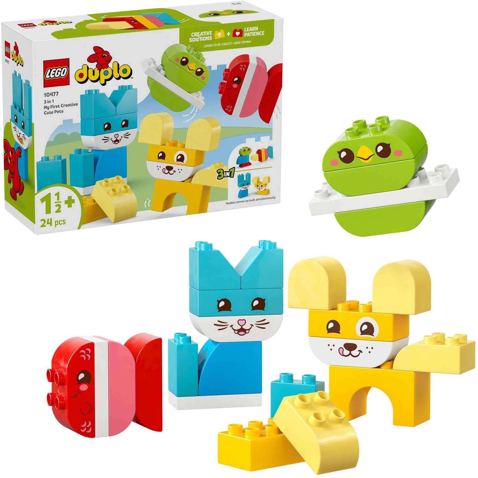 LEGO DUPLO Mijn Eerste Creatieve Huisdieren 3-in-1 Bouwset 10477