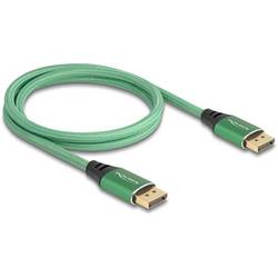 Delock DisplayPort Anschlusskabel DisplayPort Stecker 1 m Grün 80629 16K UHD, vergoldete Steckkontakte, dreifach geschirmt DisplayPort-Kabel