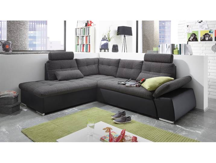 Ecksofa Medan mit großzügiger Ottomane und Schlaffunktion