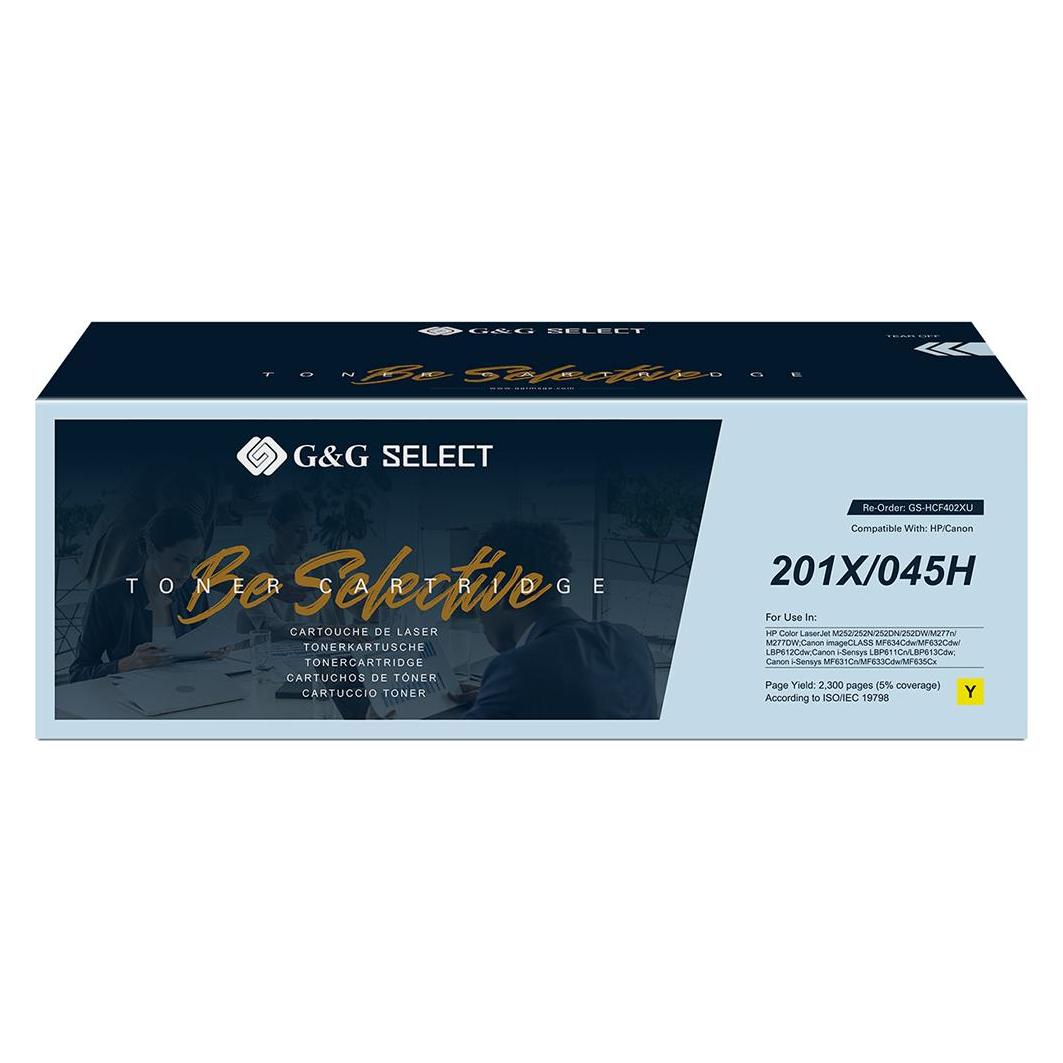 G&G Toner ersetzt HP, Canon 201X, 045H Kompatibel Gelb CF402X/Cartridge 045H Y (Y) (GS-HCF402X(U))