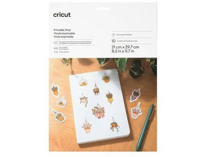 Cricut - Accessoire Printable Vinyl A4 - 10 Sheets (Silver)