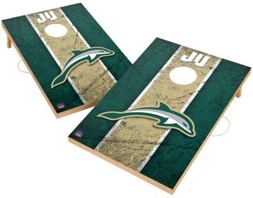 Skip's Garage Vintage Jacksonville University Dolphins Regulation 2x4 Cornhole Set