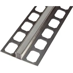 Dehnfugenprofil Edelstahl Einlage: grau, Länge 2,5 m - 11,0 mm