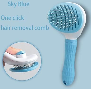 Smart Shopping Spot Premium Pet Hair Removal Brush For Dogs, Cats & Puppies blue