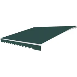 Helloshop26 - Ausziehbare Balkonmarkise 3,6 x 3 m gemütliche Atmosphäre Neigungswinkel 5-35° verstellbar grünes Aluminium 20_0013636