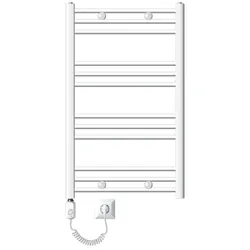 LuxeBath ECD Germany Badheizkörper 600x800 Weiß | elektrisch 300W ECO, gerade, Seitenanschluss