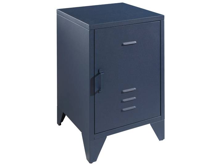 Vipack Nachtschrank, Blau, Metall, 40x60x40 cm, Schlafzimmer, Nachttische