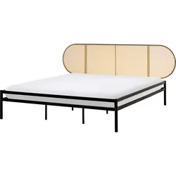BETT mit Lattenrost 180/200 cm Hellbraun Boulin
