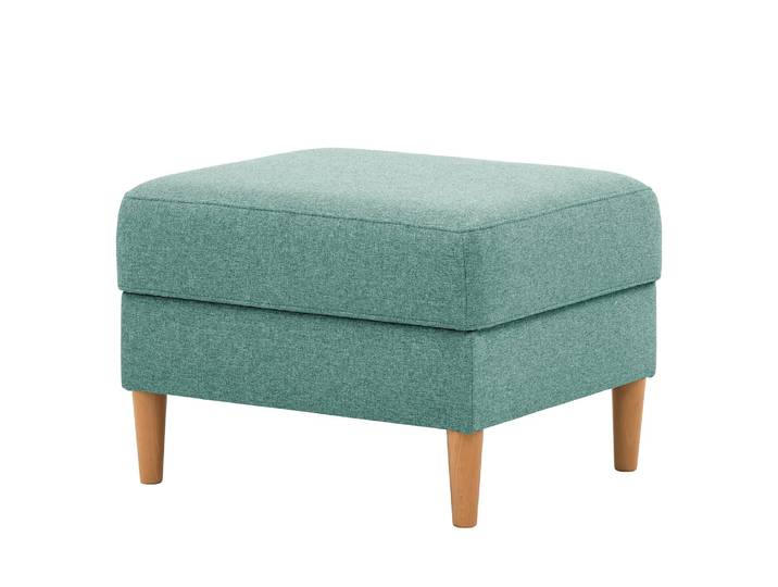 Polsterhocker Kaavi I 66 x 45 x 56cm Blau/Hellblau Webstoff Voer: Hellblau