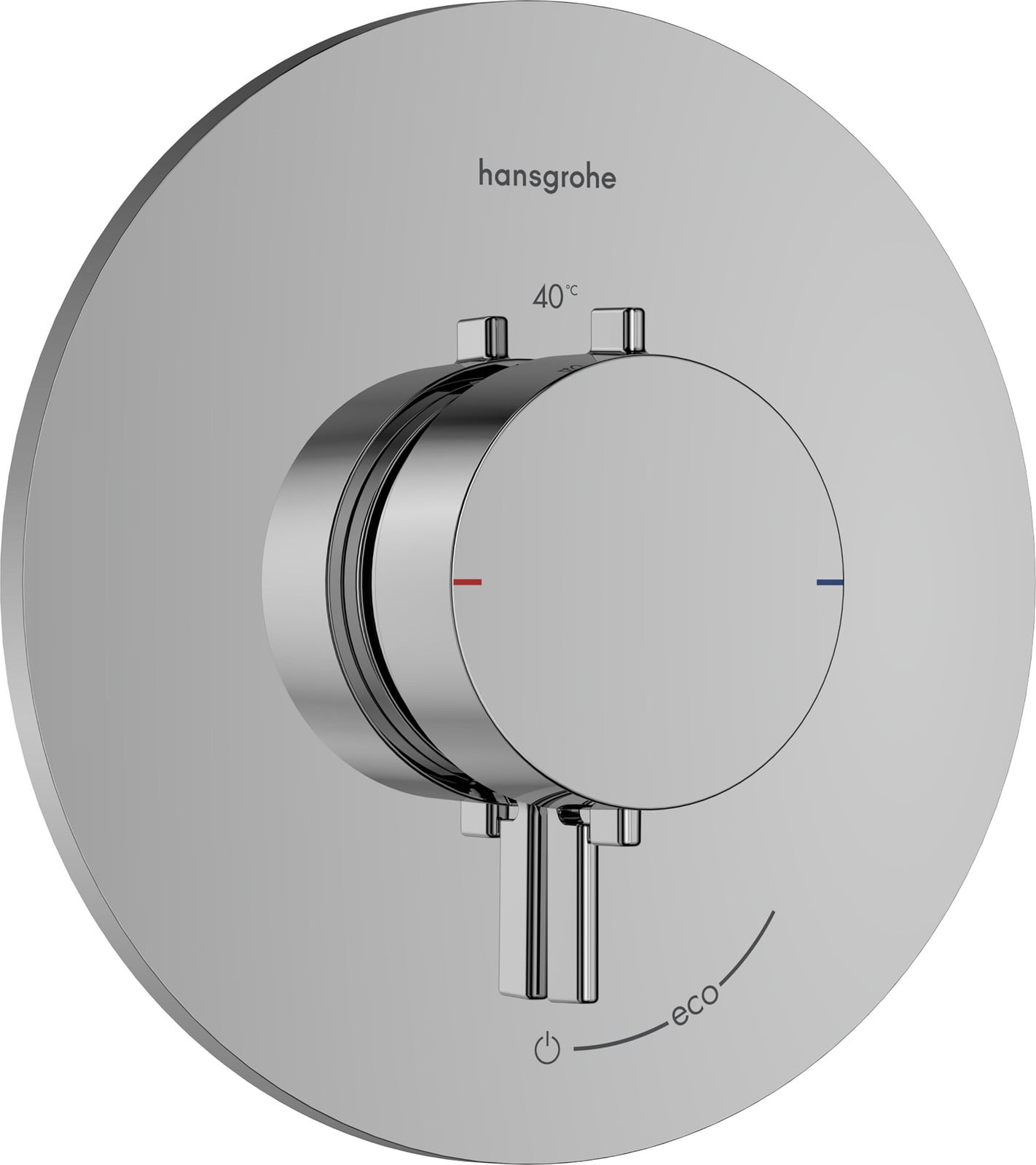 Hansgrohe Ecostat Comfort S thermostaat UP afwerkingsset met safety stop, chroom