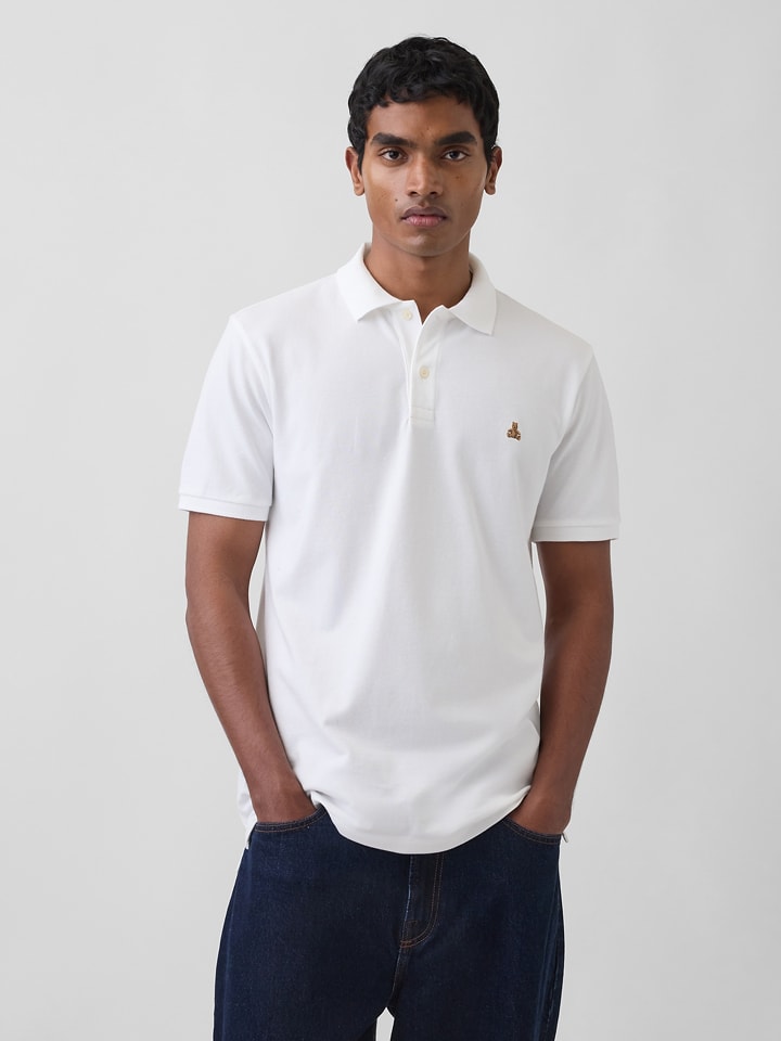 GAP Poloshirt in Weiß - XS