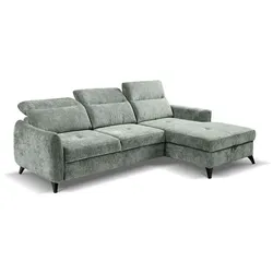Ecksofa mit Funktion Talia Stoff Grün Mint
