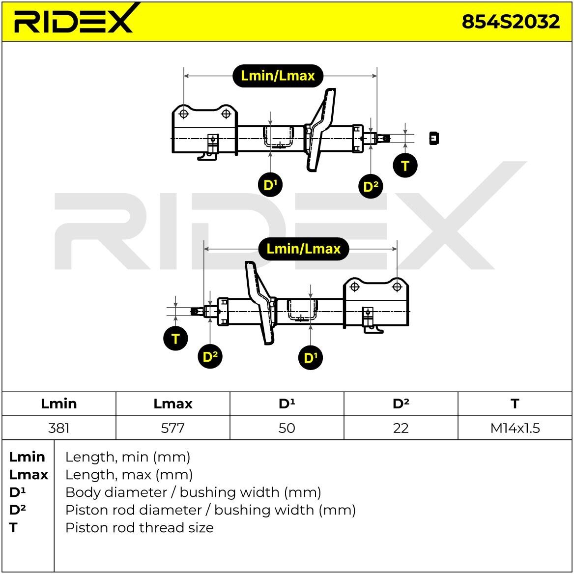 RIDEX 854S2032 Stoßdämpfer