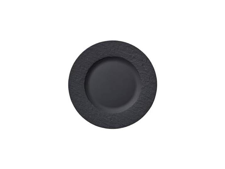 Villeroy & Boch - Manufacture Rock Assiette à Dessert Noir\, Garanti Lave-Vaisselle\, Compatible Micro-Ondes Petite Assiette\, Vaisselle en Céramique\, Porcelaine Haut de Gamme