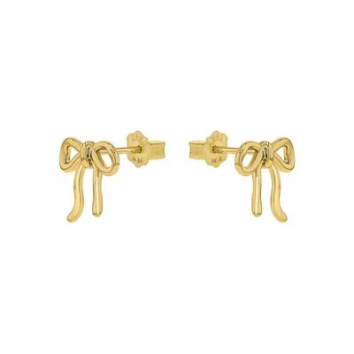 Paar Ohrstecker AMOR "Schmuck Geschenk, Schleife", gold (gelbgoldfarben), Ohrringe, Damen, Silber 925 (Sterlingsilber)