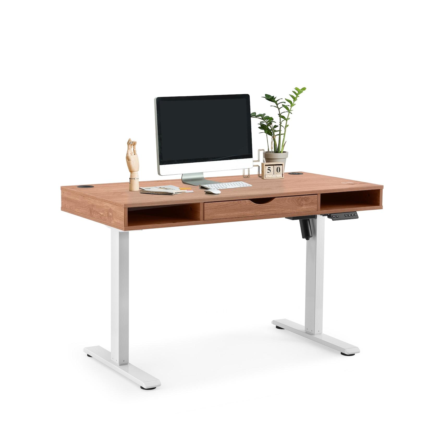 hjh OFFICE Elektrisch höhenverstellbarer Schreibtisch Worktime Style Melaminharzbeschichtete Spanplatte